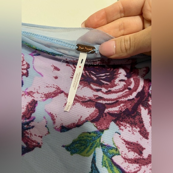 Free People Carmel Midi Dress - Blue Floral - Picture 11 of 11